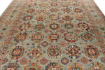 9x12 Gray and Multicolor Turkish Tribal Rug