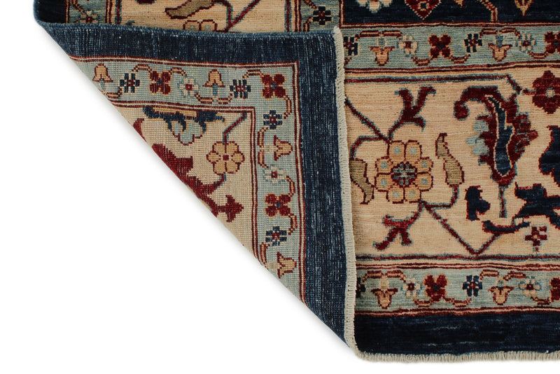 9x12 Ivory and Multicolor Anatolian Traditional Rug