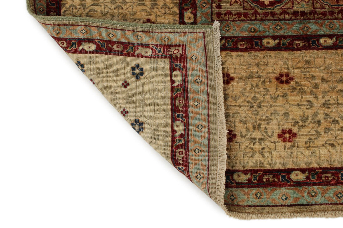 9x12 Green and Multicolor Turkish Tribal Rug