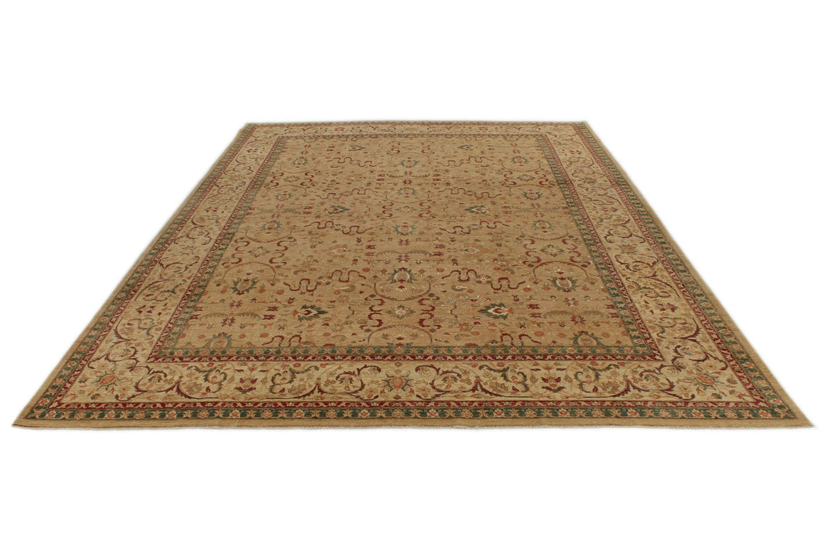 9x12 Camel and Ivory Anatolian Traditional Rug