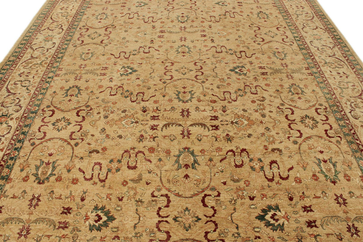 9x12 Camel and Ivory Anatolian Traditional Rug