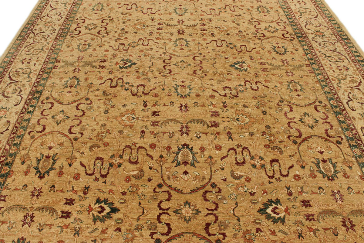 9x12 Camel and Ivory Anatolian Traditional Rug