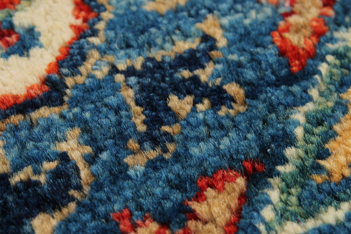 9x12 Red and Multicolor Turkish Tribal Rug