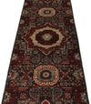 2x15 Black and Multicolor Turkish Tribal Runner