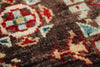 2x15 Black and Multicolor Turkish Tribal Runner