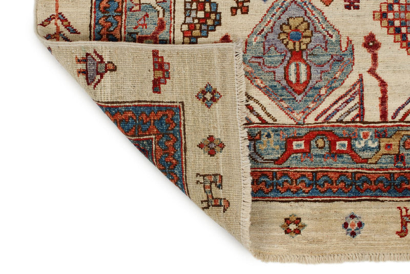 3x10 Ivory and Multicolor Anatolian Traditional Runner