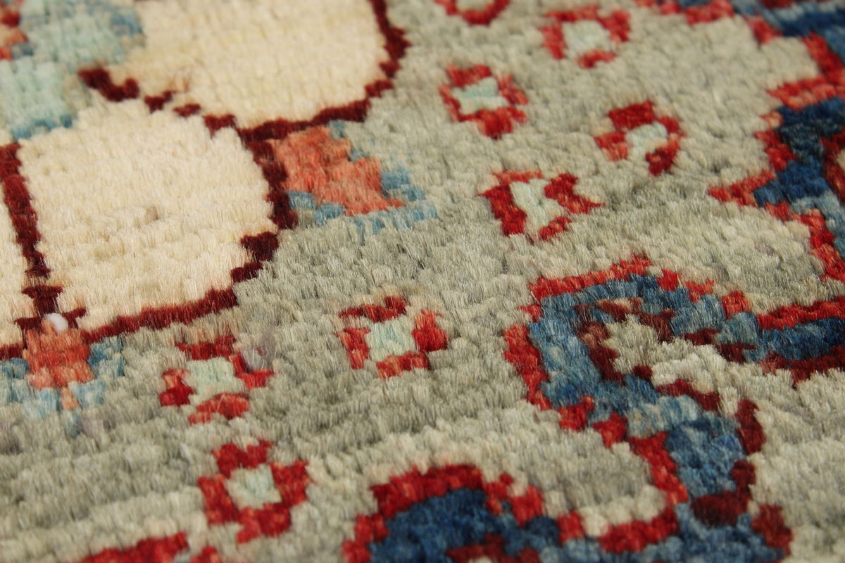 3x10 Green and Multicolor Anatolian Traditional Runner