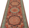 3x9 Red and Green Turkish Tribal Runner