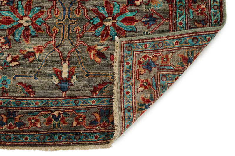 3x7 Gray and Multicolor Anatolian Traditional Runner