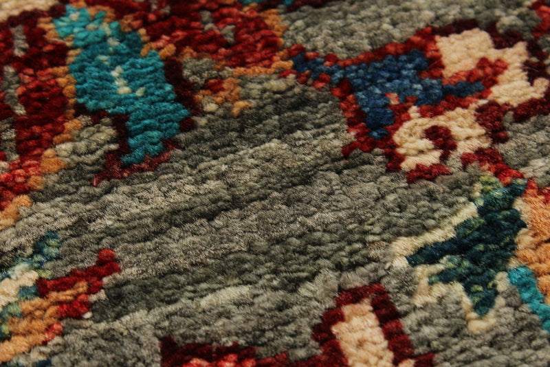 3x7 Gray and Multicolor Anatolian Traditional Runner