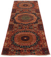 3x8 Red and Multicolor Turkish Tribal Runner