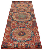 3x8 Red and Multicolor Turkish Tribal Runner