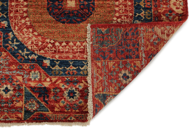 3x8 Red and Multicolor Turkish Tribal Runner