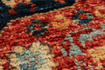 3x8 Red and Multicolor Turkish Tribal Runner