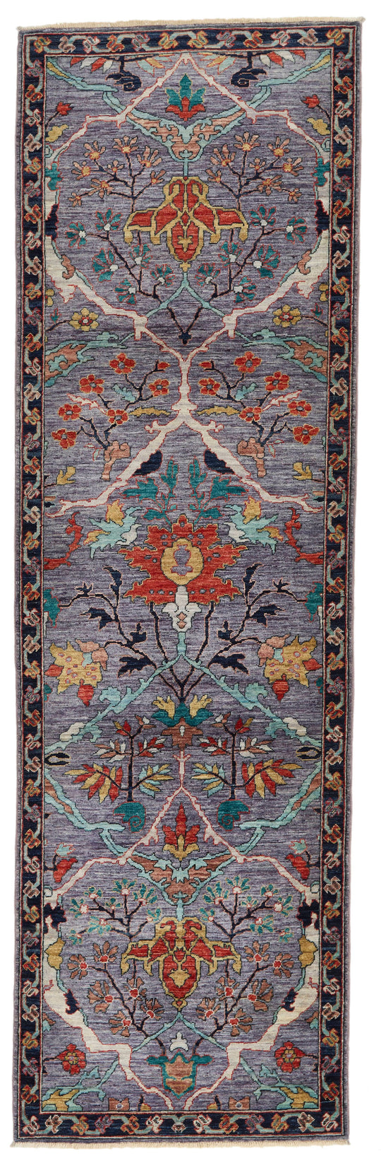 3x10 Purple and Navy Anatolian Traditional Runner