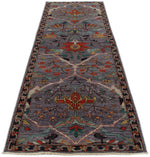 3x10 Purple and Navy Anatolian Traditional Runner