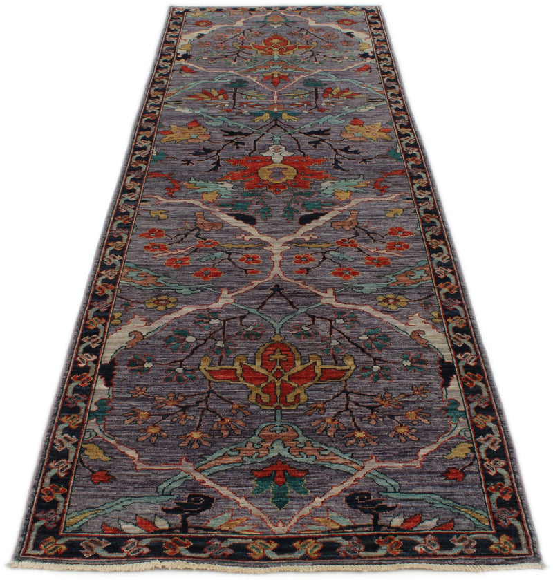 3x10 Purple and Navy Anatolian Traditional Runner