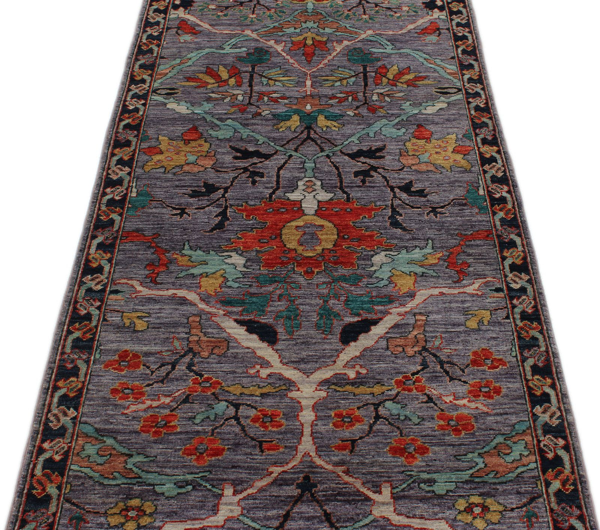 3x10 Purple and Navy Anatolian Traditional Runner