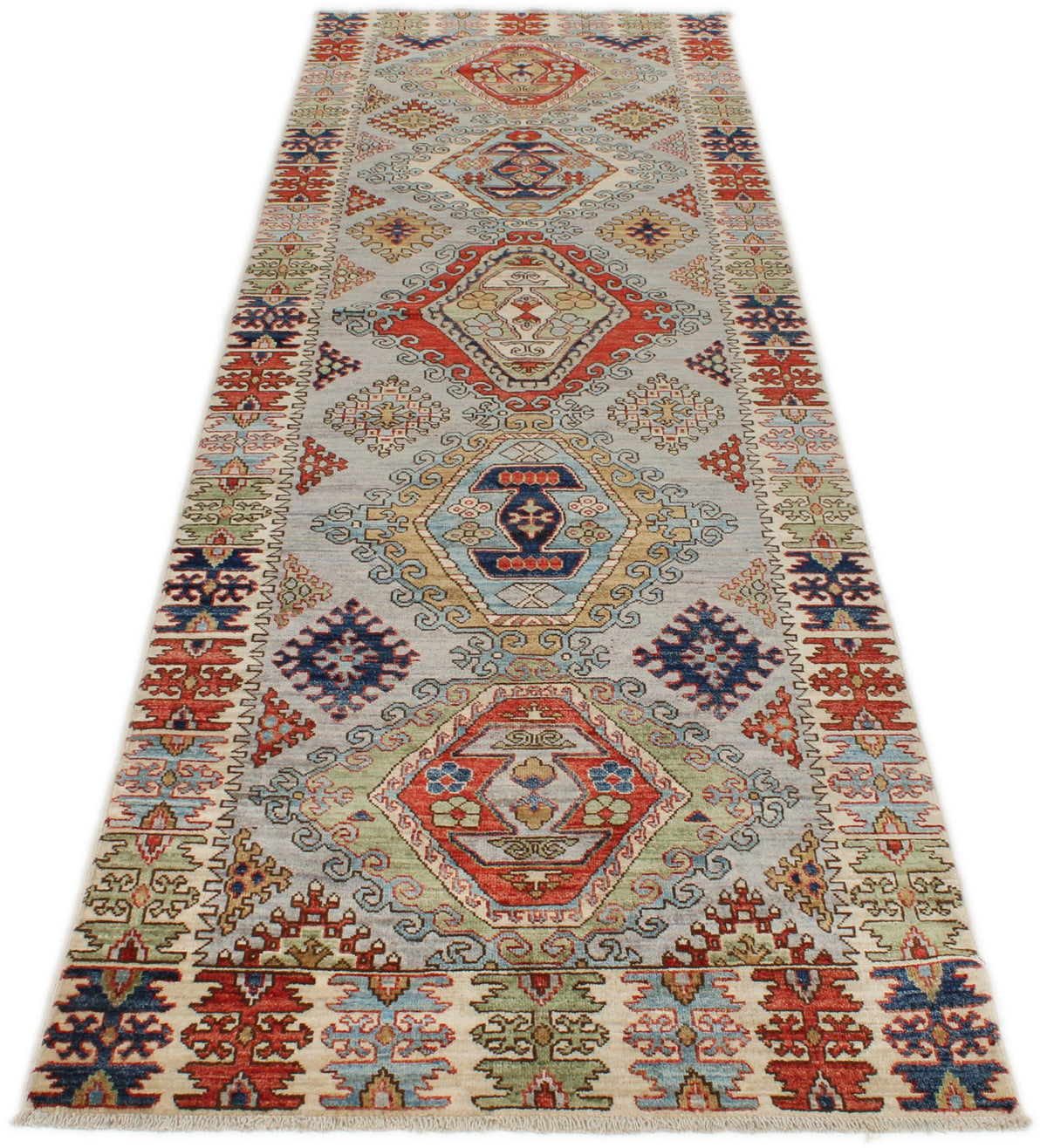 3x11 Multicolor and Ivory Anatolian Traditional Runner