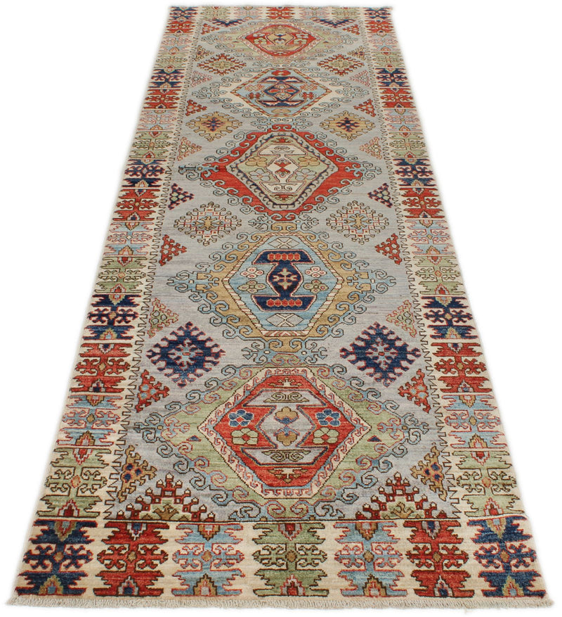 3x11 Multicolor and Ivory Anatolian Traditional Runner