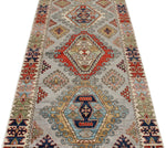 3x11 Multicolor and Ivory Anatolian Traditional Runner