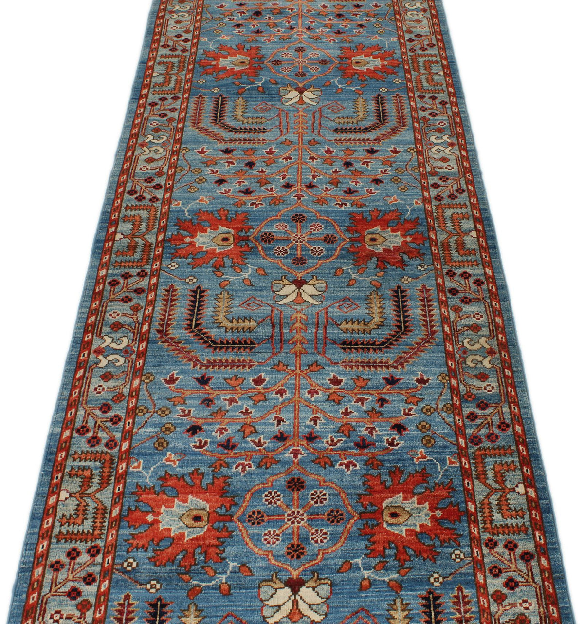 3x18 Blue and Multicolor Anatolian Traditional Runner
