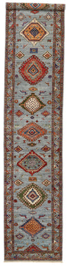 3x13 Gray and Multicolor Anatolian Traditional Runner