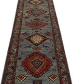 3x13 Gray and Multicolor Anatolian Traditional Runner