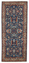 3x7 Navy and Blue Anatolian Traditional Runner