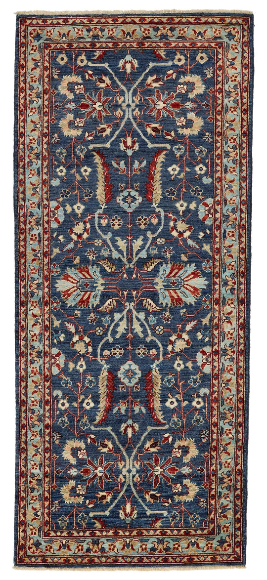 3x7 Navy and Blue Anatolian Traditional Runner