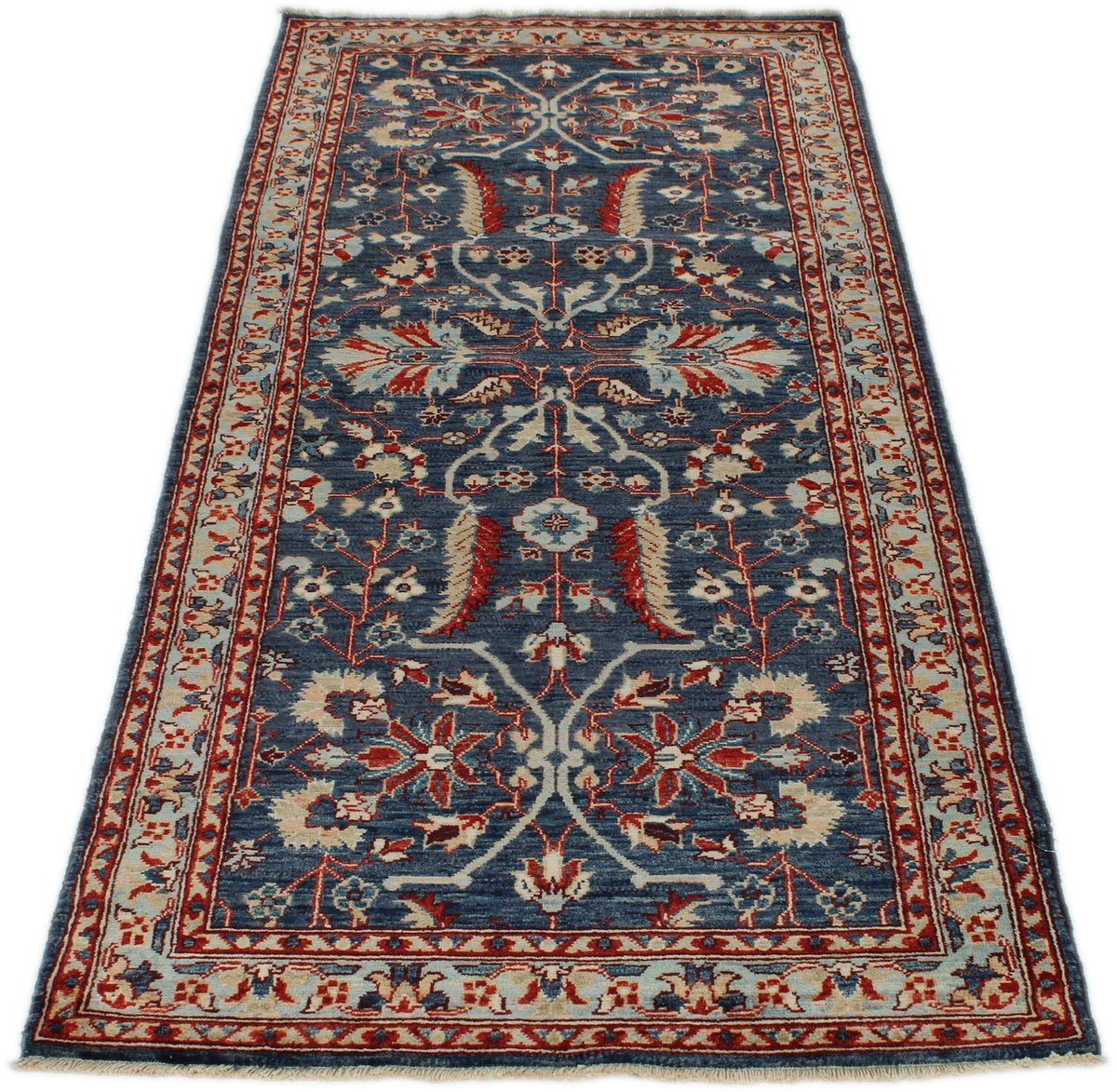 3x7 Navy and Blue Anatolian Traditional Runner