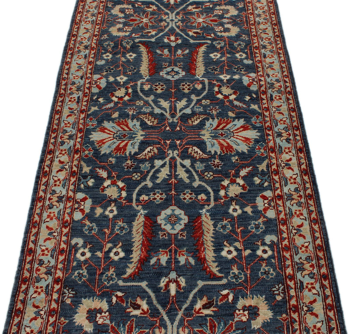 3x7 Navy and Blue Anatolian Traditional Runner