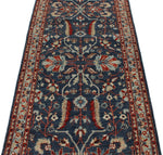 3x7 Navy and Blue Anatolian Traditional Runner