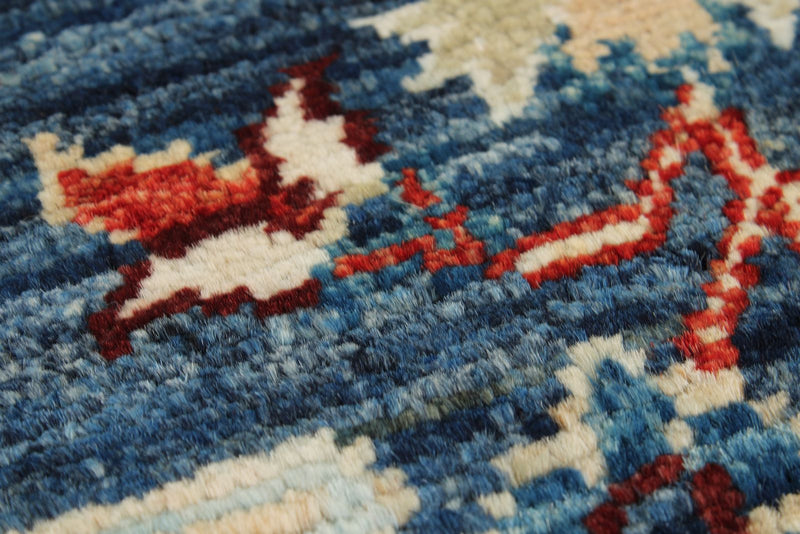 3x7 Navy and Blue Anatolian Traditional Runner