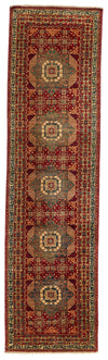 3x11 Red and Multicolor Turkish Tribal Runner
