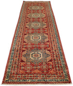3x11 Red and Multicolor Turkish Tribal Runner