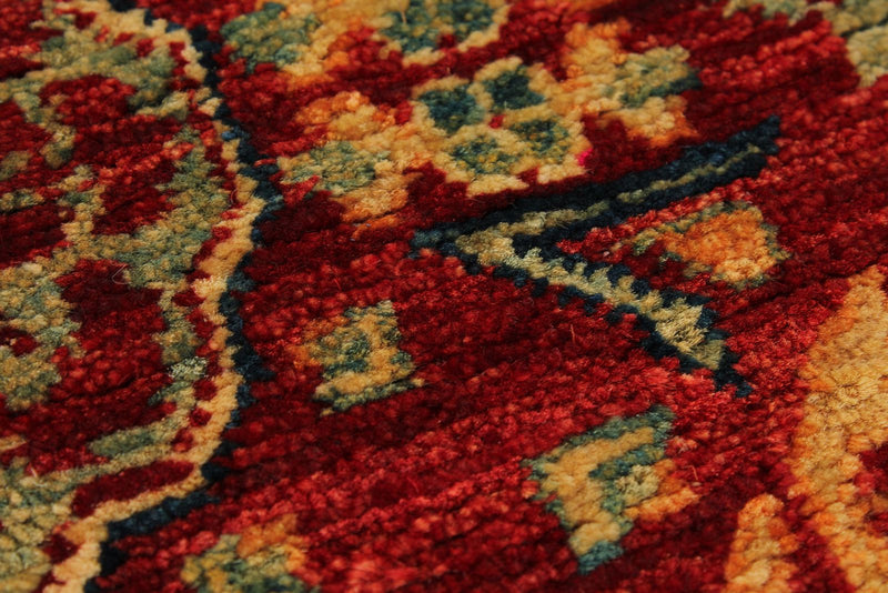 3x11 Red and Multicolor Turkish Tribal Runner