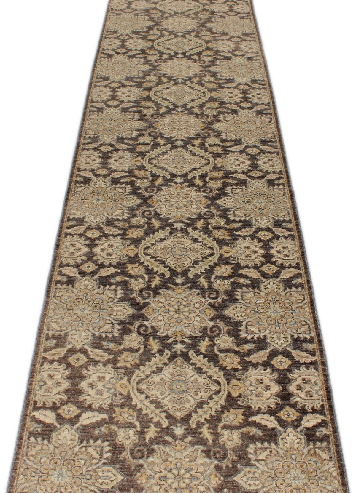 3x11 Gray and Ivory Turkish Oushak Runner