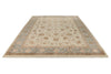 9x12 Ivory and Light Blue Turkish Silk Rug