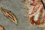 9x12 Ivory and Light Blue Turkish Silk Rug