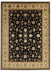 9x12 Black and Black Turkish Silk Rug