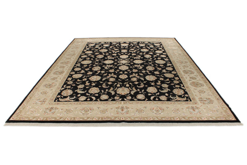 9x12 Black and Black Turkish Silk Rug