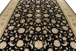9x12 Black and Black Turkish Silk Rug