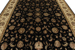 9x12 Black and Black Turkish Silk Rug