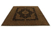 8x10 Black and Gold Turkish Silk Rug
