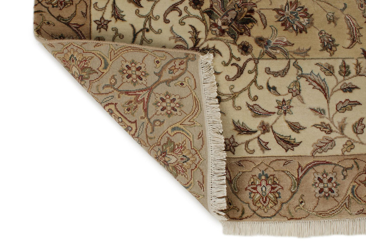 8x10 Gray and Ivory Turkish Silk Rug