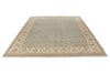 8x10 Light Blue and Ivory Turkish Silk Rug