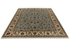 8x10 Light Blue and Ivory Turkish Silk Rug