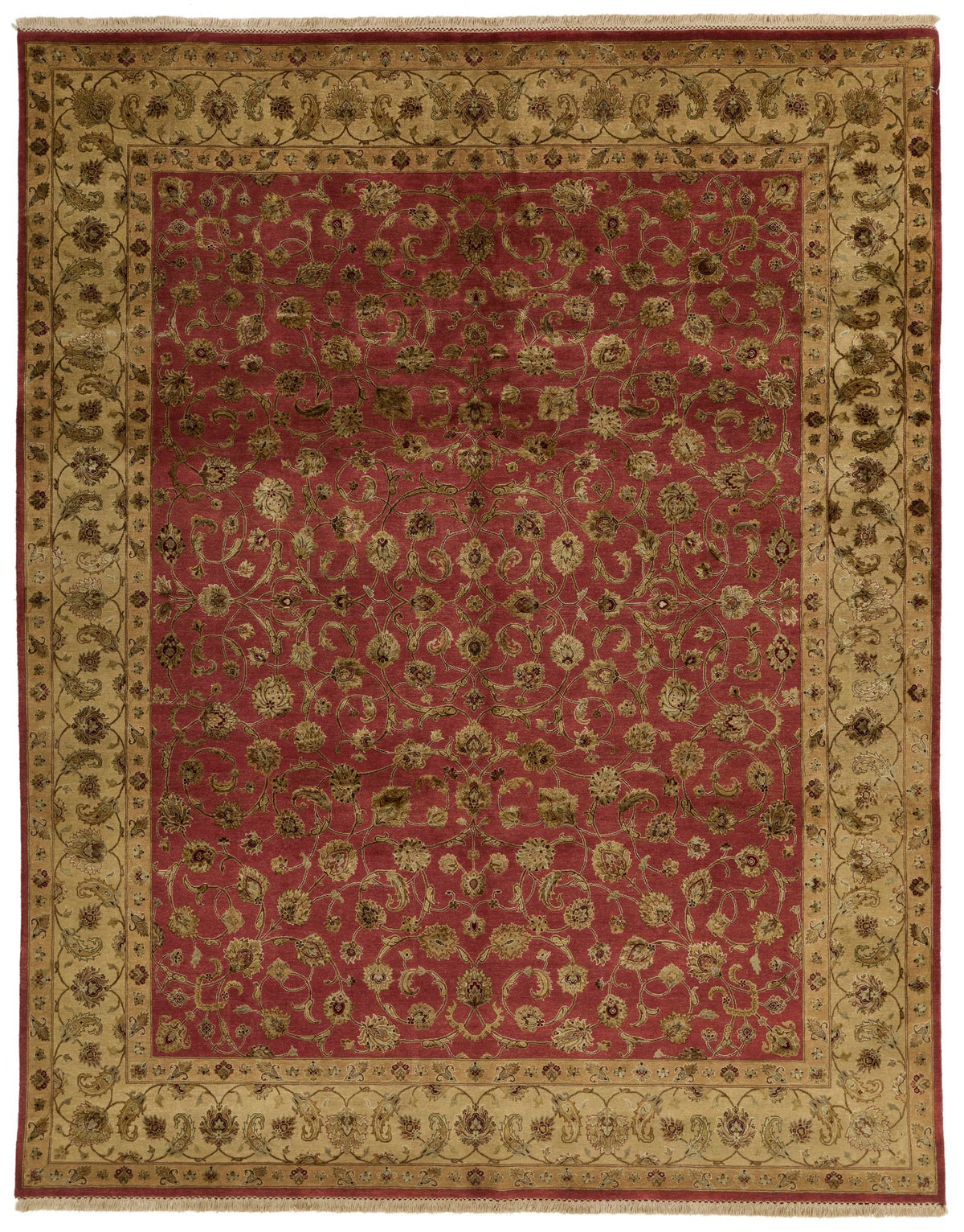 8x10 Rust and Brown Turkish Silk Rug