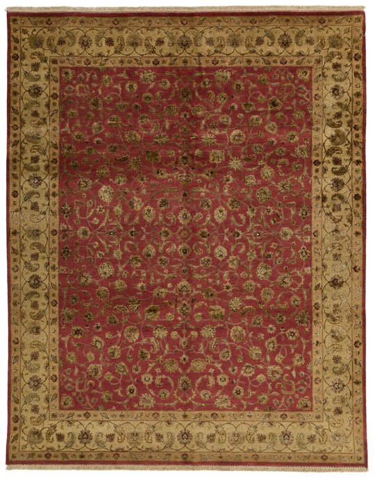 8x10 Rust and Brown Turkish Silk Rug